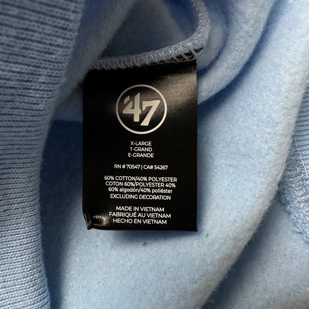NEW 47 Brand Tennessee Titans NFL Crewneck Sweatshirt Blue Cream Maximalist XL - Picture 10 of 12